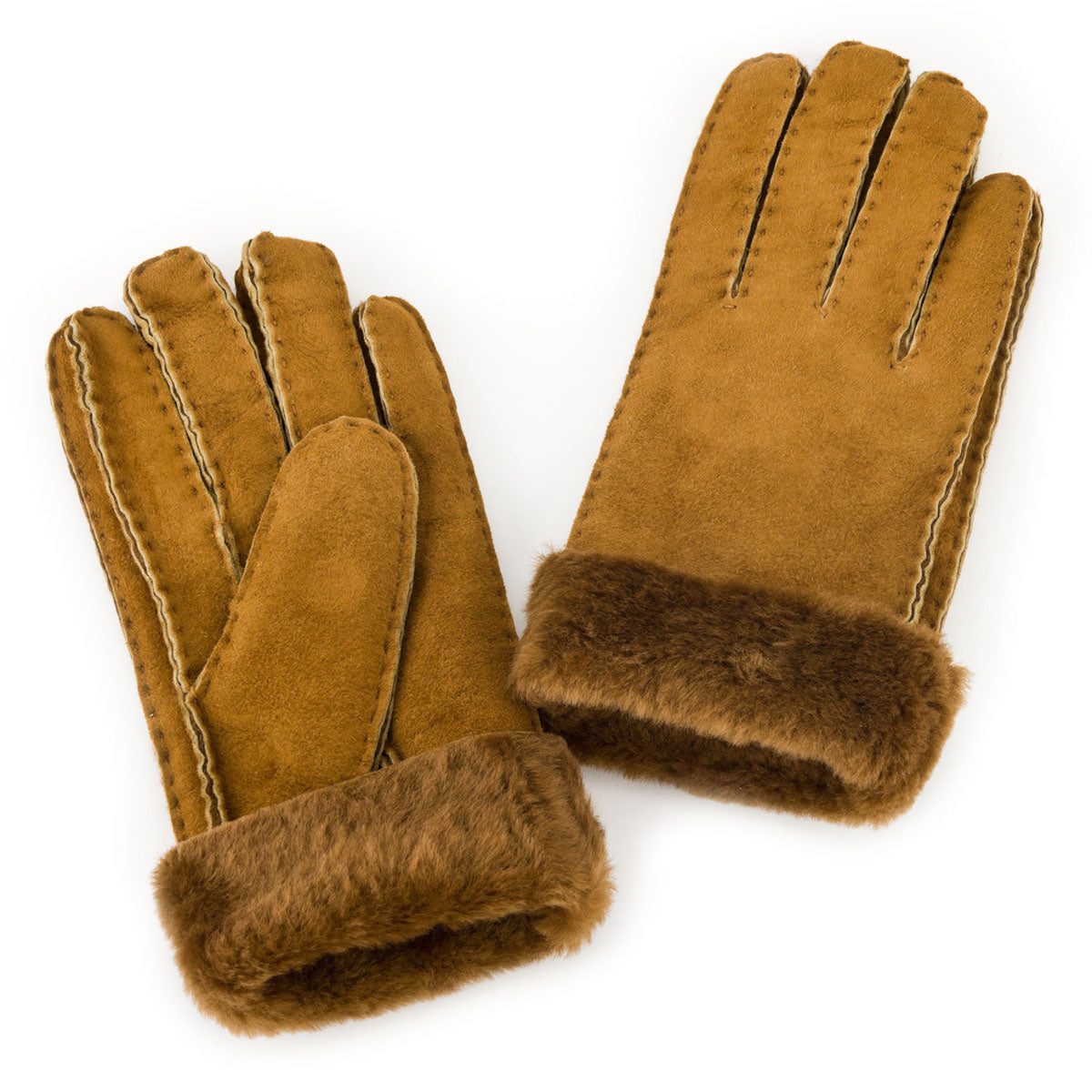 Ladies Deluxe Sheepskin Glove with Cuff Spice Sheepskin World