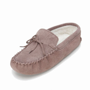 Ladies 'Taylor' Lambswool Moccasin with Soft Sole - Camel