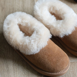 Children's 'Lottie' Sheepskin Slippers - Chestnut