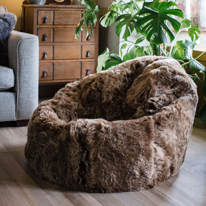 Adult Sheepskin Bean Bag | Icelandic | Chestnut Shorn