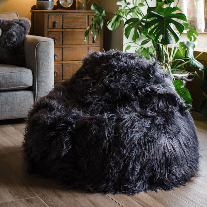 Adult Sheepskin Bean Bag | Icelandic | Natural Black/Brown