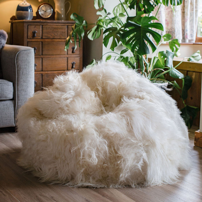 Adult Sheepskin Bean Bag | Icelandic | Natural