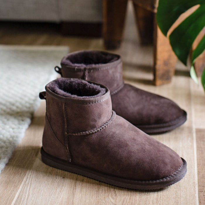 Deluxe Ladies 'Megan' Sheepskin Ankle Boots - Chocolate