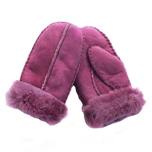 Junior Child's Sheepskin Mitten - Purple