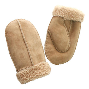 Junior Child's Sheepskin Mitten - Sand