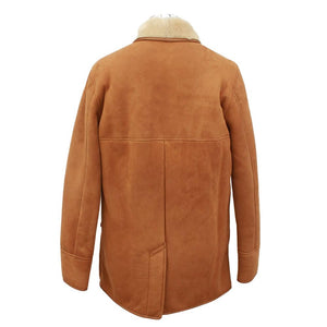 Mens Edward Suede Sheepskin Jacket - Tan