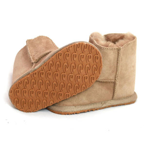 Children's Sheepskin Slipper Boot- Camel