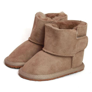 Children's Sheepskin Slipper Boot- Camel