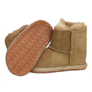 Children's Sheepskin Slipper Boot- Mink