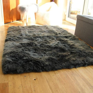 Rectangular Lined Sheepskin Rug 160x110cm