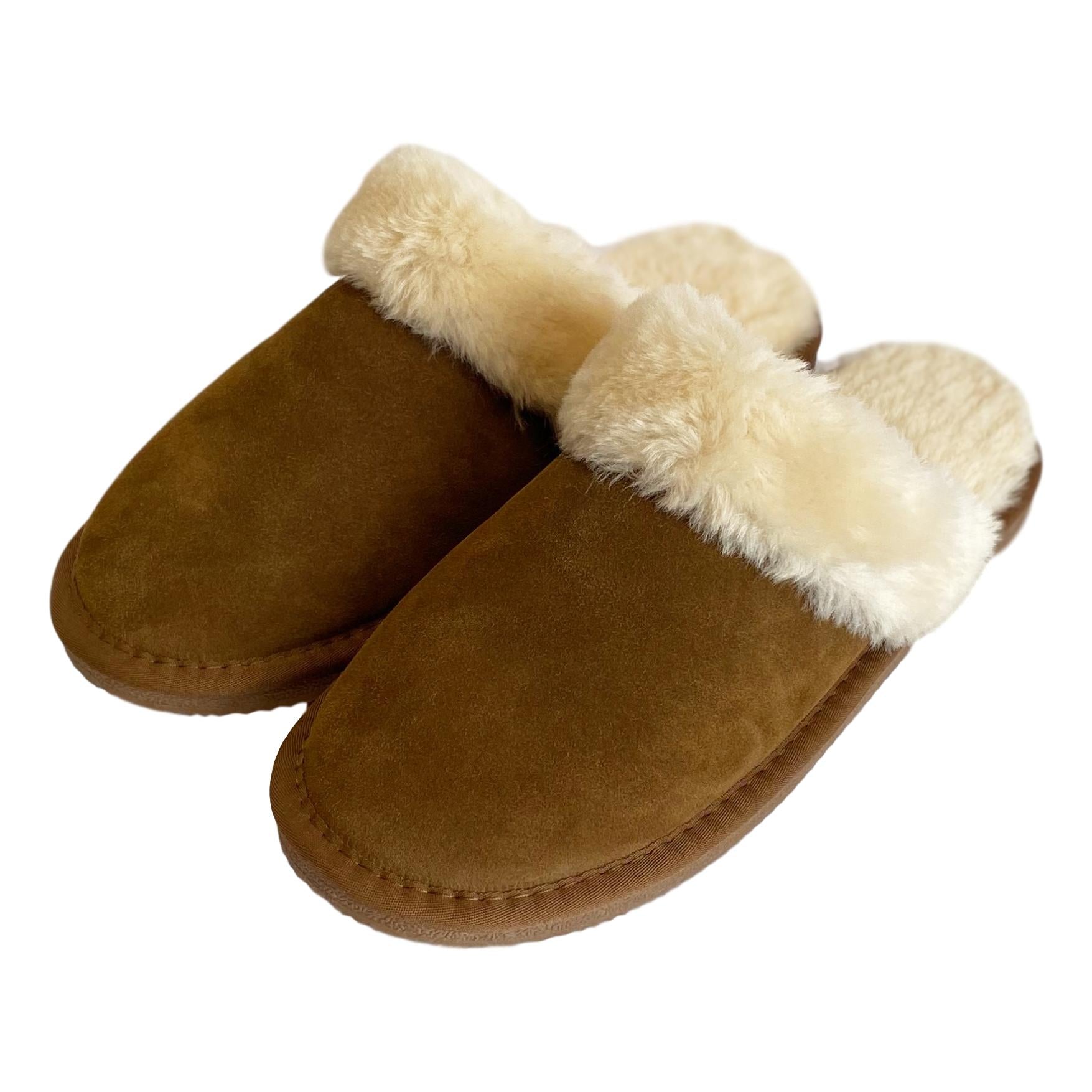 Ladies Womens Girls Soft Faux Fur Slip On Mule Slippers - Absolute Footwear