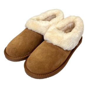 Deluxe Ladies 'Alice' Lambswool Slipper Boot - Chestnut