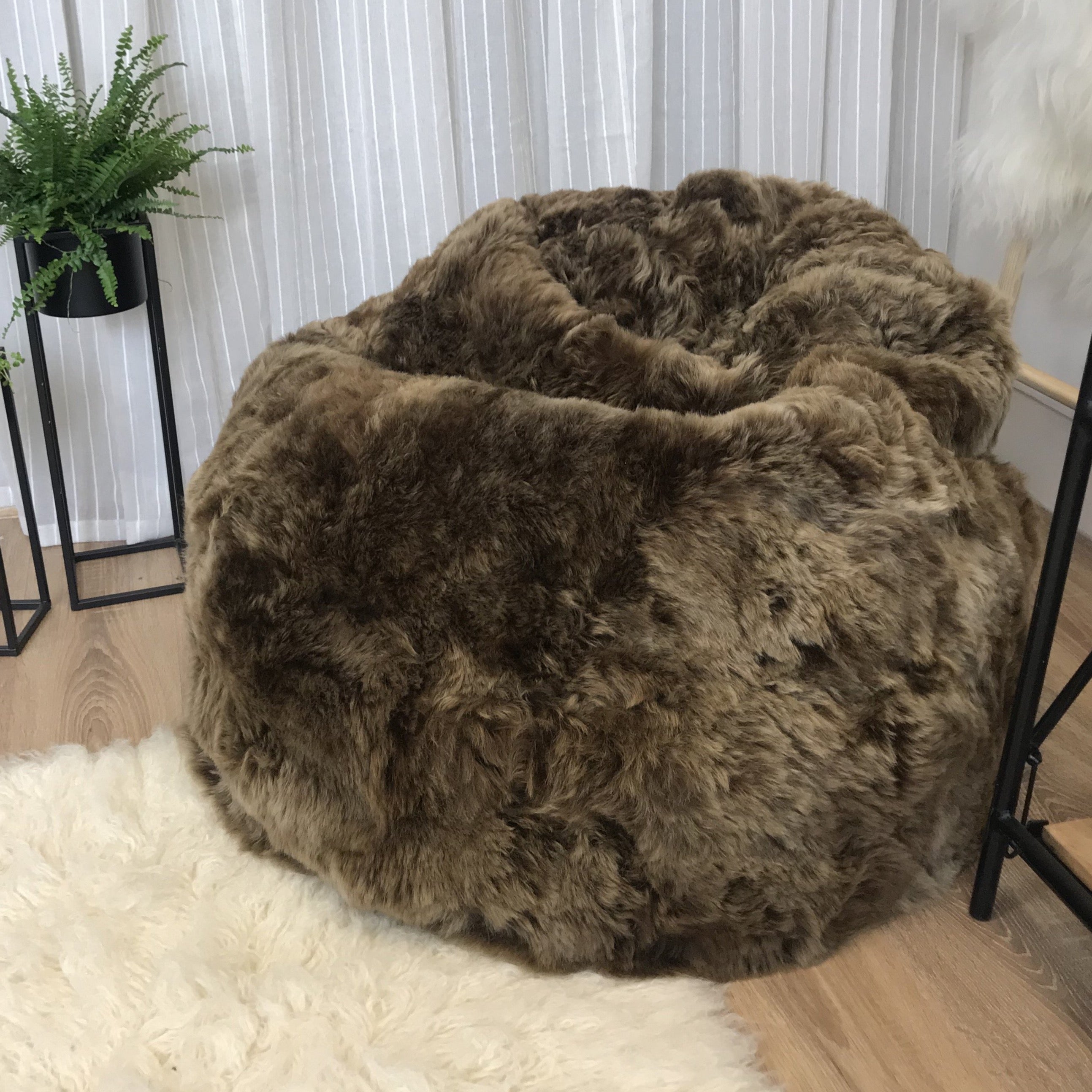 Brown bean bag discount