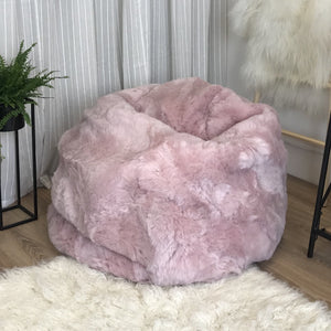 Adult Sheepskin Bean Bag | Icelandic | Pale Pink
