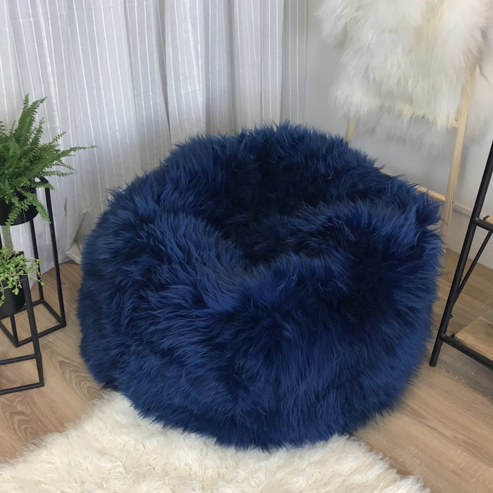 Adult Sheepskin Bean Bag | Swedish | Navy Blue