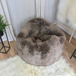 Adult Sheepskin Bean Bag | Icelandic | Taupe Shorn