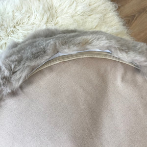 Adult Sheepskin Bean Bag | Icelandic | Cotton Linen Shorn