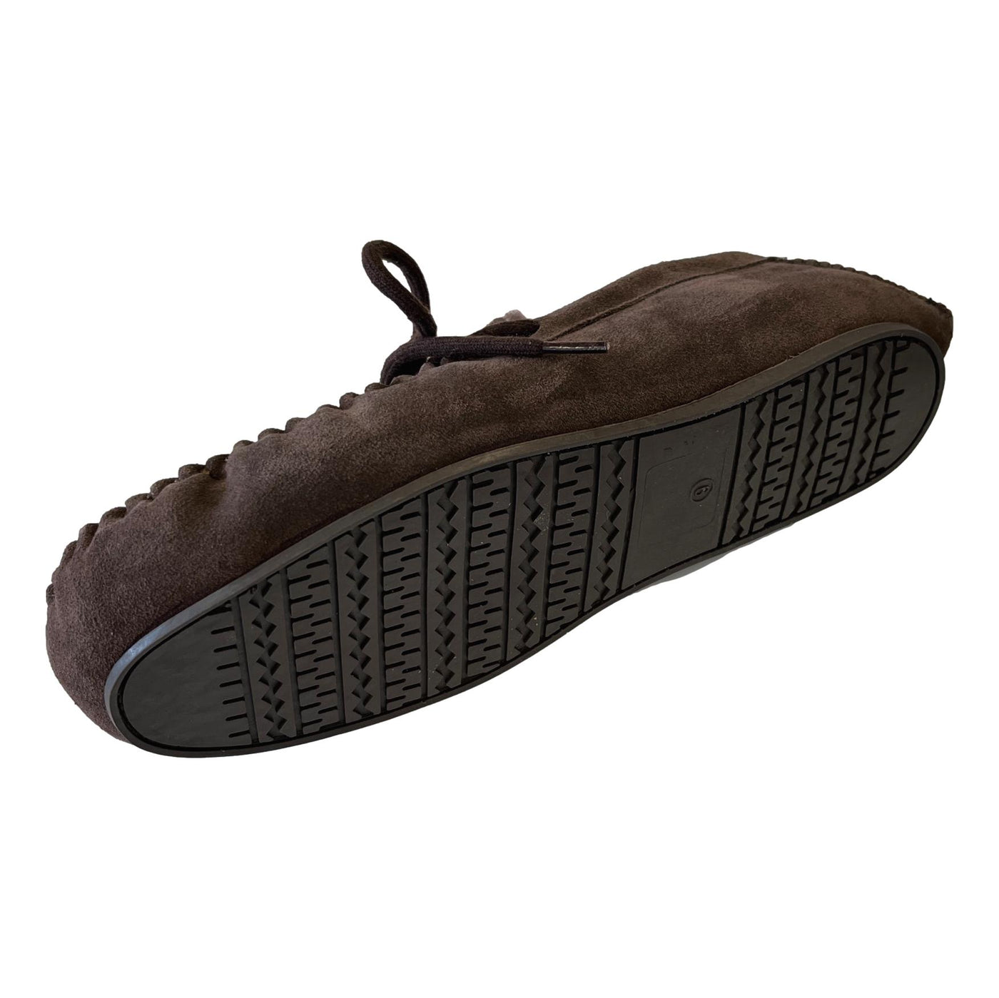 Deluxe Mens 'Adam' Sheepskin Moccasin Slippers with Hard Sole Chocol