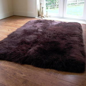 Rectangular Lined Sheepskin Rug 160x110cm