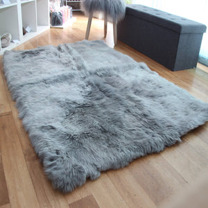 Rectangular Lined Sheepskin Rug 160x110cm