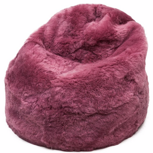 Adult Sheepskin Bean Bag | Icelandic | Fuschia Shorn