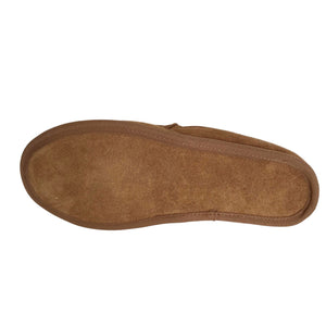 Deluxe Mens 'Liam' Sheepskin Slippers with Soft Sole - Chestnut