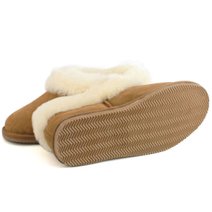 Deluxe Ladies 'Elena' Sheepskin Slippers - Chestnut