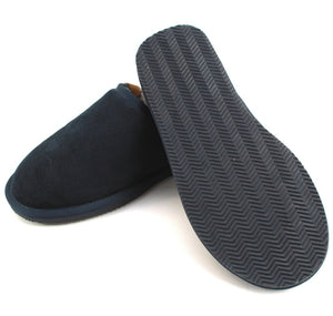 Men's Ellis Sheepskin Lined Slipper Mule - Navy/Tipped