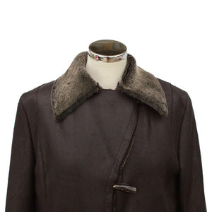Ladies Annabel Long leather Sheepskin Coat - Brown Hurricane
