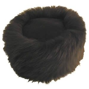 Ladies Black Cossack Style Sheepskin Hat - Kate