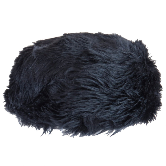 Ladies Black Full Sheepskin Hat - Diana