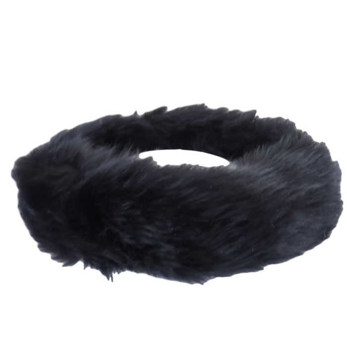 Ladies Black Sheepskin Headband - Fergie
