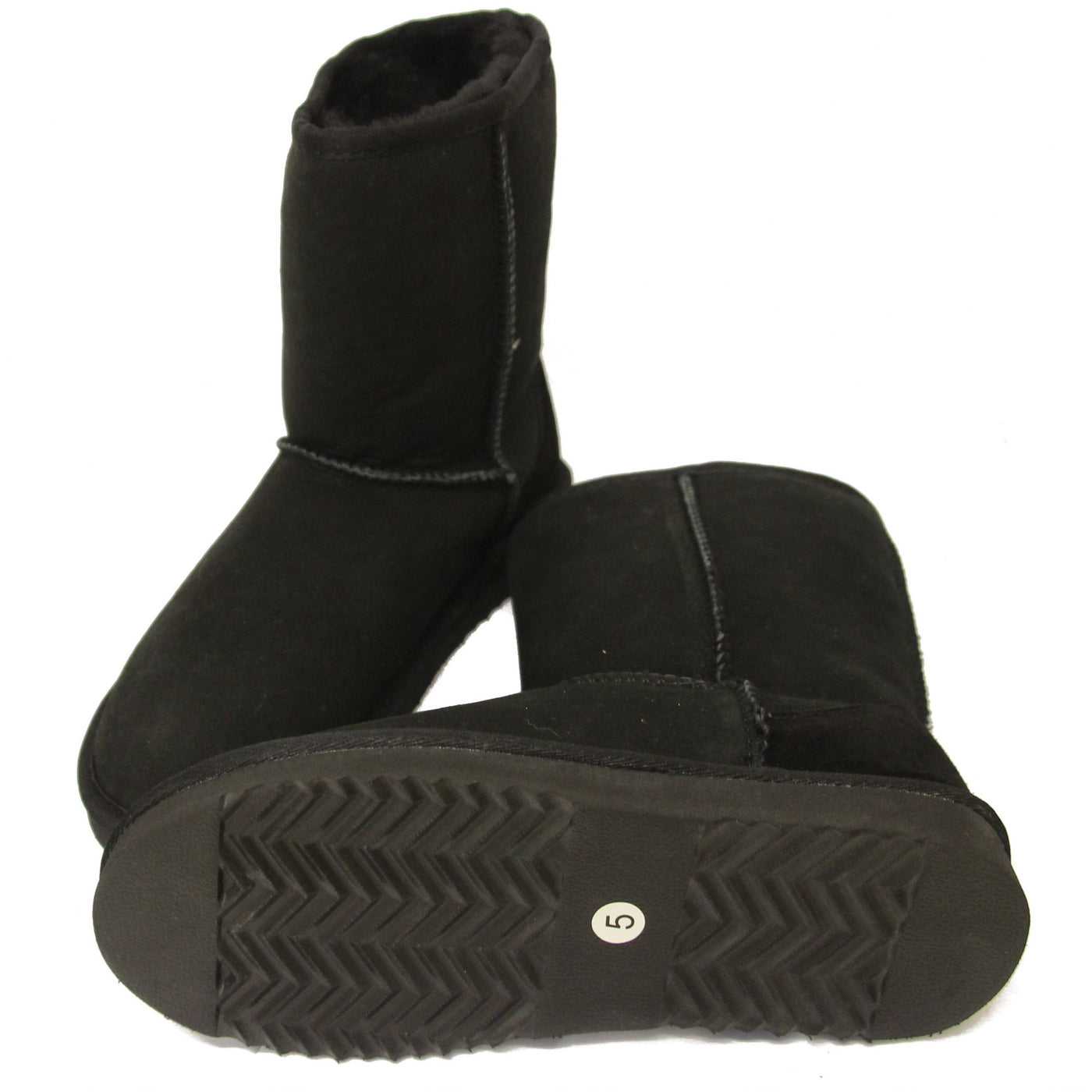 Deluxe Ladies Jodie Sheepskin Boots Black Sheepskin World