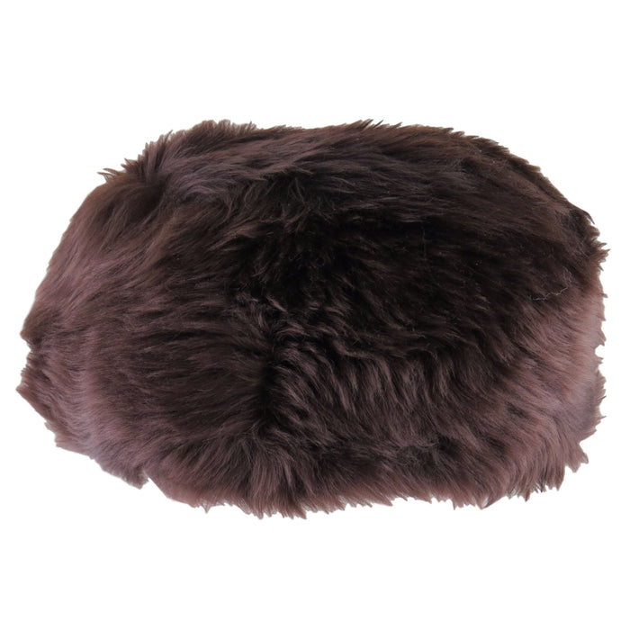 Ladies Brown Full Sheepskin Hat - Diana