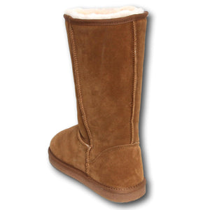 Deluxe Ladies 'Kate' Sheepskin Tall Boots - Chestnut