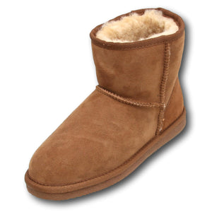 Deluxe Ladies 'Megan' Sheepskin Ankle Boots - Chestnut