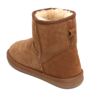 Deluxe Ladies 'Megan' Sheepskin Ankle Boots - Chestnut