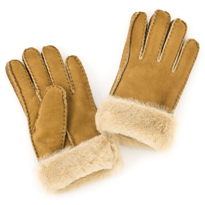 Ladies Sheepskin Glove with Cuff - Tan