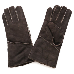 Ladies Sheepskin Glove with Long Cuff - Coffee
