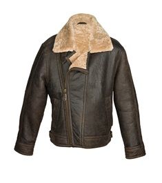 Mens Blenheim Leather Sheepskin Jacket - Chocolate Forest Distressed