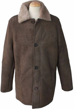 Mens Claude Suede Sheepskin Jacket - Vizon