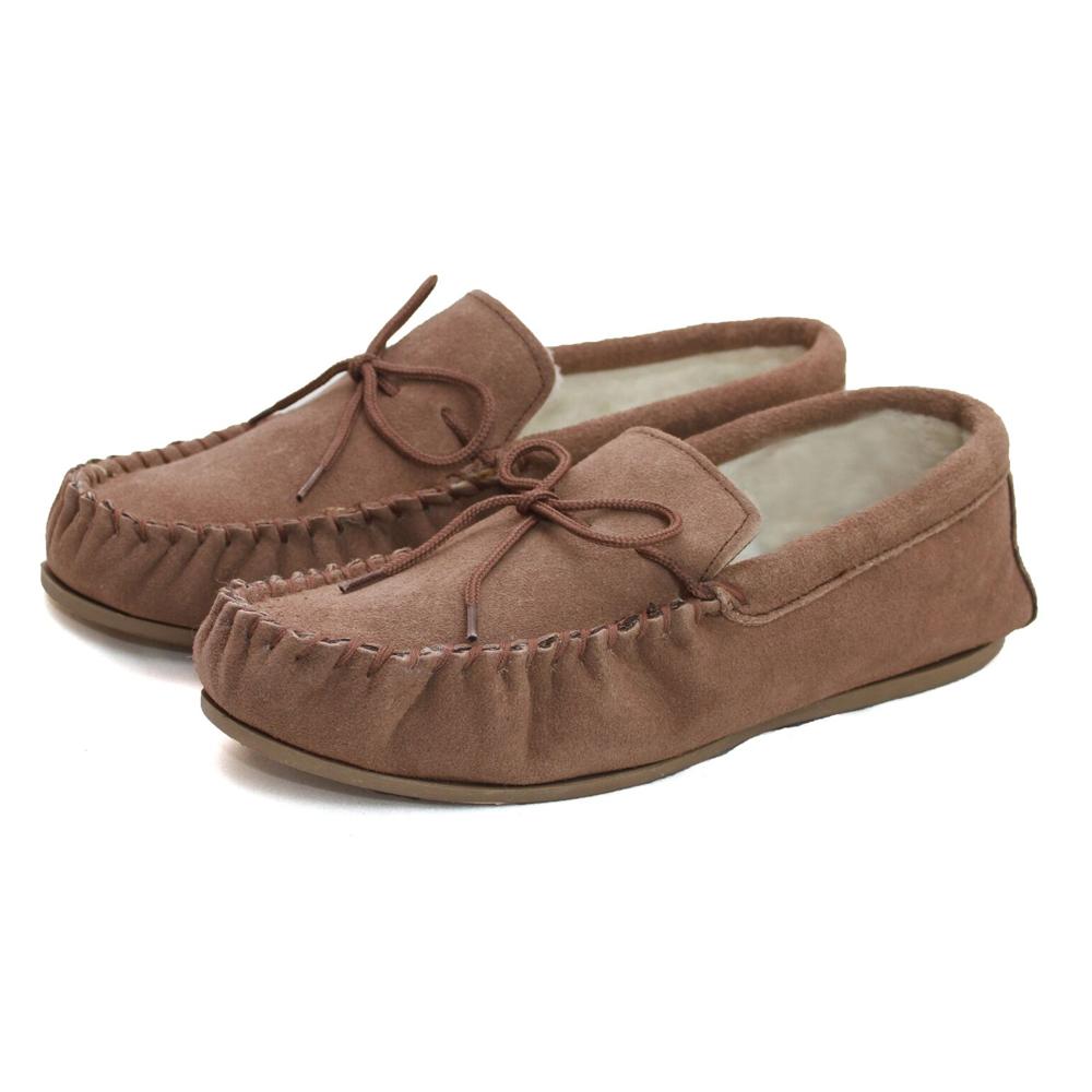 Sheepskin Slippers Soft Bottom Moccasins Wide Width Sheepskin