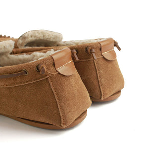 Men's Owen Fleece Lined Moccasin Hard Sole - Chestnut